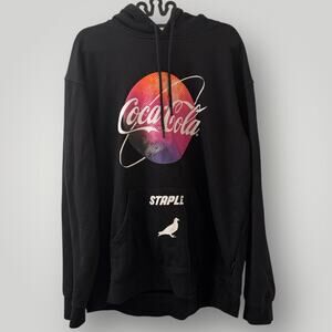 Staple Pigeon x Coca-Cola Starlight Hoodie Size XXL Black Limited Edition 2022
